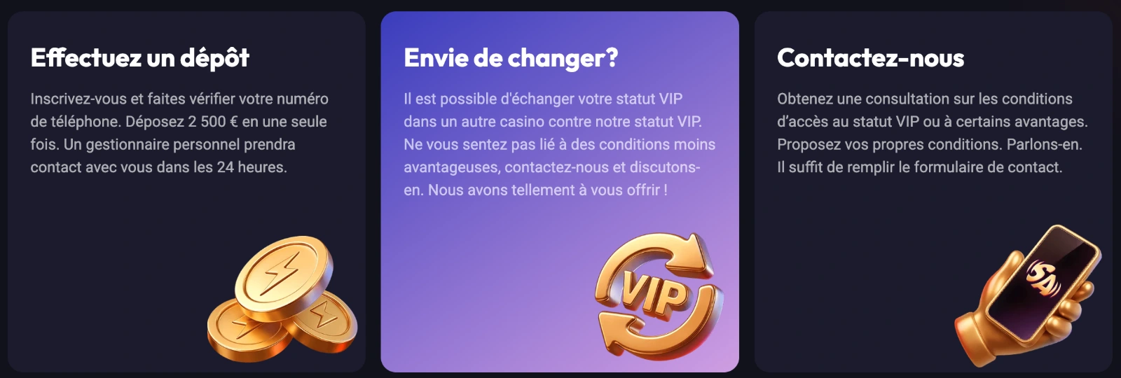 Bonus VIP chez spinaura — 2 500 €
